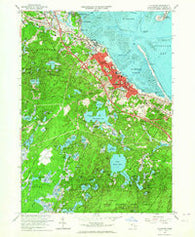 Plymouth Massachusetts Historical topographic map, 1:24000 scale, 7.5 X 7.5 Minute, Year 1962