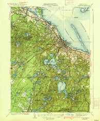 Plymouth Massachusetts Historical topographic map, 1:31680 scale, 7.5 X 7.5 Minute, Year 1939