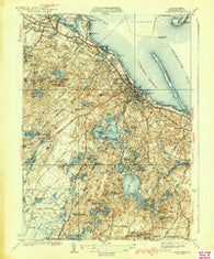 Plymouth Massachusetts Historical topographic map, 1:31680 scale, 7.5 X 7.5 Minute, Year 1939