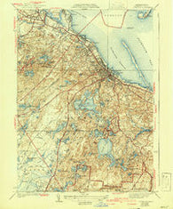 Plymouth Massachusetts Historical topographic map, 1:31680 scale, 7.5 X 7.5 Minute, Year 1939