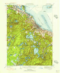 Plymouth Massachusetts Historical topographic map, 1:31680 scale, 7.5 X 7.5 Minute, Year 1950