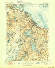 Plymouth Massachusetts Historical topographic map, 1:31680 scale, 7.5 X 7.5 Minute, Year 1939
