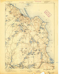 Plymouth Massachusetts Historical topographic map, 1:62500 scale, 15 X 15 Minute, Year 1889