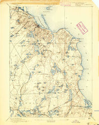 Plymouth Massachusetts Historical topographic map, 1:62500 scale, 15 X 15 Minute, Year 1894
