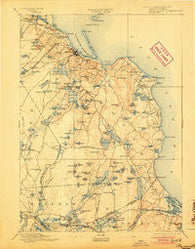 Plymouth Massachusetts Historical topographic map, 1:62500 scale, 15 X 15 Minute, Year 1894