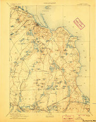 Plymouth Massachusetts Historical topographic map, 1:62500 scale, 15 X 15 Minute, Year 1894