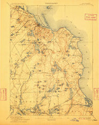 Plymouth Massachusetts Historical topographic map, 1:62500 scale, 15 X 15 Minute, Year 1894