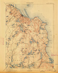 Plymouth Massachusetts Historical topographic map, 1:62500 scale, 15 X 15 Minute, Year 1894