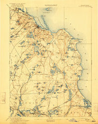 Plymouth Massachusetts Historical topographic map, 1:62500 scale, 15 X 15 Minute, Year 1894