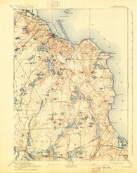 Plymouth Massachusetts Historical topographic map, 1:62500 scale, 15 X 15 Minute, Year 1894