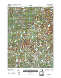 Plympton Massachusetts Historical topographic map, 1:24000 scale, 7.5 X 7.5 Minute, Year 2012