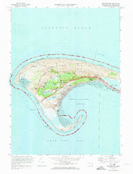 Provincetown Massachusetts Historical topographic map, 1:25000 scale, 7.5 X 7.5 Minute, Year 1972