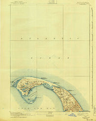 Provincetown Massachusetts Historical topographic map, 1:62500 scale, 15 X 15 Minute, Year 1898