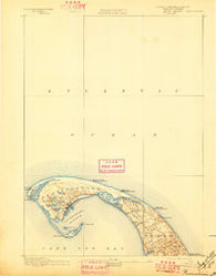 Provincetown Massachusetts Historical topographic map, 1:62500 scale, 15 X 15 Minute, Year 1889