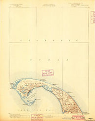Provincetown Massachusetts Historical topographic map, 1:62500 scale, 15 X 15 Minute, Year 1889
