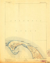 Provincetown Massachusetts Historical topographic map, 1:62500 scale, 15 X 15 Minute, Year 1889