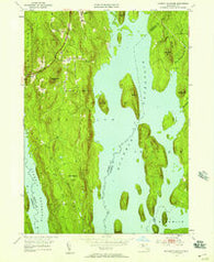 Quabbin Reservoir Massachusetts Historical topographic map, 1:24000 scale, 7.5 X 7.5 Minute, Year 1952