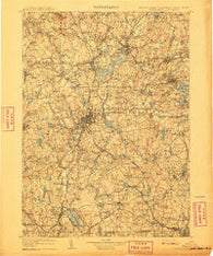 Quinsigamond Massachusetts Historical topographic map, 1:125000 scale, 30 X 30 Minute, Year 1908