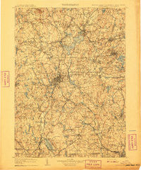 Quinsigamond Massachusetts Historical topographic map, 1:125000 scale, 30 X 30 Minute, Year 1908
