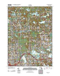 Reading Massachusetts Historical topographic map, 1:24000 scale, 7.5 X 7.5 Minute, Year 2012