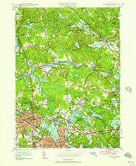 Reading Massachusetts Historical topographic map, 1:24000 scale, 7.5 X 7.5 Minute, Year 1951