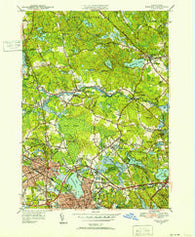 Reading Massachusetts Historical topographic map, 1:31680 scale, 7.5 X 7.5 Minute, Year 1951