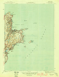 Rockport Massachusetts Historical topographic map, 1:31680 scale, 7.5 X 7.5 Minute, Year 1945