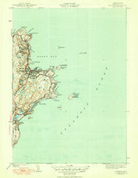 Rockport Massachusetts Historical topographic map, 1:31680 scale, 7.5 X 7.5 Minute, Year 1945