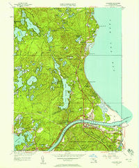 Sagamore Massachusetts Historical topographic map, 1:24000 scale, 7.5 X 7.5 Minute, Year 1951