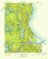 Sagamore Massachusetts Historical topographic map, 1:31680 scale, 7.5 X 7.5 Minute, Year 1951
