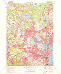 Salem Massachusetts Historical topographic map, 1:24000 scale, 7.5 X 7.5 Minute, Year 1970