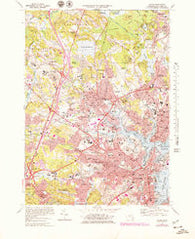 Salem Massachusetts Historical topographic map, 1:25000 scale, 7.5 X 7.5 Minute, Year 1970