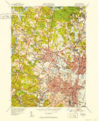 Salem Massachusetts Historical topographic map, 1:31680 scale, 7.5 X 7.5 Minute, Year 1949
