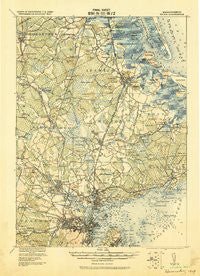 Salem Massachusetts Historical topographic map, 1:62500 scale, 15 X 15 Minute, Year 1919