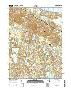Sandwich Massachusetts Current topographic map, 1:24000 scale, 7.5 X 7.5 Minute, Year 2015