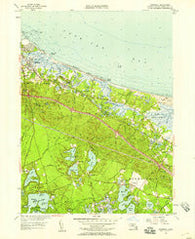 Sandwich Massachusetts Historical topographic map, 1:24000 scale, 7.5 X 7.5 Minute, Year 1957