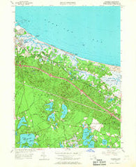Sandwich Massachusetts Historical topographic map, 1:24000 scale, 7.5 X 7.5 Minute, Year 1957