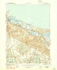 Sandwich Massachusetts Historical topographic map, 1:31680 scale, 7.5 X 7.5 Minute, Year 1943