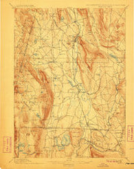Sheffield Massachusetts Historical topographic map, 1:62500 scale, 15 X 15 Minute, Year 1897