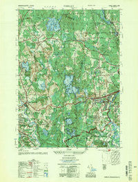 Shirley Massachusetts Historical topographic map, 1:25000 scale, 7.5 X 7.5 Minute, Year 1955