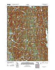 Shutesbury Massachusetts Historical topographic map, 1:24000 scale, 7.5 X 7.5 Minute, Year 2012