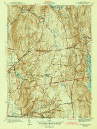 Shutesbury Massachusetts Historical topographic map, 1:31680 scale, 7.5 X 7.5 Minute, Year 1943