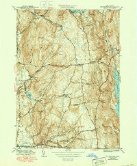 Shutesbury Massachusetts Historical topographic map, 1:31680 scale, 7.5 X 7.5 Minute, Year 1943