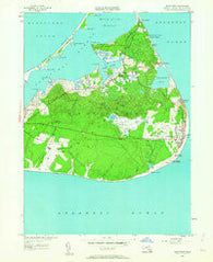 Siasconset Massachusetts Historical topographic map, 1:24000 scale, 7.5 X 7.5 Minute, Year 1951
