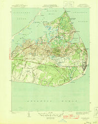 Siasconset Massachusetts Historical topographic map, 1:31680 scale, 7.5 X 7.5 Minute, Year 1945