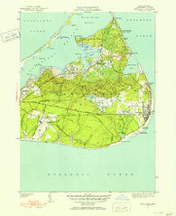 Siasconset Massachusetts Historical topographic map, 1:31680 scale, 7.5 X 7.5 Minute, Year 1951
