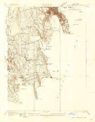 South Dartmouth Massachusetts Historical topographic map, 1:24000 scale, 7.5 X 7.5 Minute, Year 1936