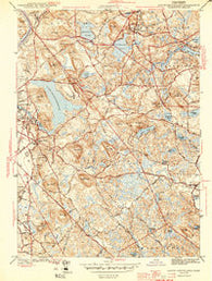 South Groveland Massachusetts Historical topographic map, 1:31680 scale, 7.5 X 7.5 Minute, Year 1944