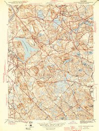 South Groveland Massachusetts Historical topographic map, 1:31680 scale, 7.5 X 7.5 Minute, Year 1944