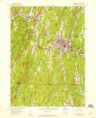Southbridge Massachusetts Historical topographic map, 1:24000 scale, 7.5 X 7.5 Minute, Year 1952